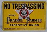 SST No Trespassing Prairie Farmer Sign