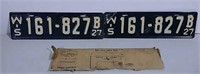 Set of Wisconsin License Plates