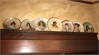 Estate Lot of 7 Victorian Lady Plates