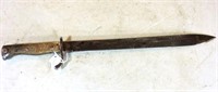 WWI German Bayonnet, Wood Handle, 19" L
