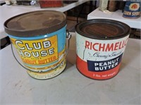 Pair of Peanut Butter Tins, Richmello, Club House