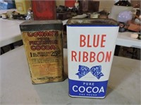 Cocoa Tins, Cowan's & Blue Ribbon