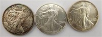 (3) Silver Eagle dollars: 1991, 1997 and 2009