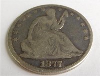 1877 Seated Liberty half dollar