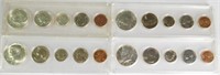 (4) US Mint Proof coin sets: 1964, 1965, 1966