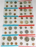 (5) US Mint uncirculated coin sets: 1968, 1969,