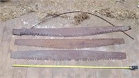 Lot of 3 Vintage Two man Saw Blades