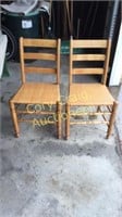 Matching Pair Of Oak Chairs