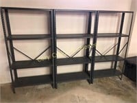 3 pc Metal 4 shelf unit
