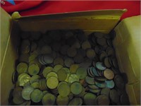 (1) Box of mixed wheat pennies
