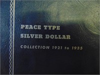 (1) folder w/ 1 Morgan & 16 Peace SILVER dollars