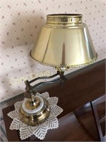 Brass and marble piano lamp