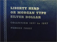 (1) folder w/10 Liberty Head/Morgan SILVER dollars