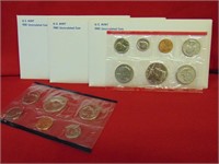 (3) 1981 UNC Coin set