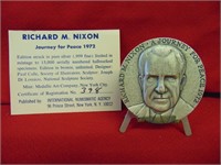 (1) 1972 Richard Nixon Journey for Peace SILVER