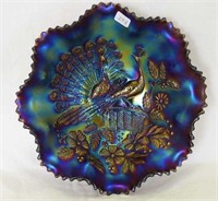 Peacocks ruffled bowl w/ribbed back - purple