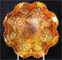 Poinsettia & Lattice ftd ruffled bowl - marigold