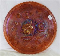 Open Rose 9" plate - amber