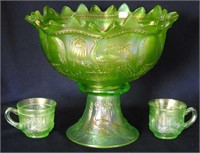 Peacock at the Fountain 4 pc. punch set - lime