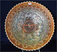 Persian Garden 11" IC shaped bowl - peach opal