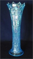 Big Basketweave 10 1/2" vase - ice blue