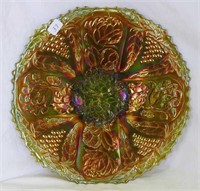 Lotus & Grape 9" plate - green