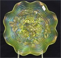 Rose Show ruffled bowl - lime green