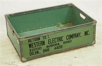 Vintage Western Electric Company Crate Tray Metal