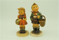 Pair Of Hummel Goebel Figurines Girl & Boy Basket
