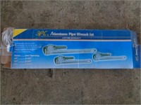 3 Piece Aluminum Pipe Wrench Set