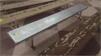 8' Vintage Gym Wood Bench with Metal Legs