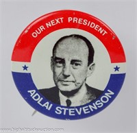 Adlai Stevenson Our Next President Pinback Button