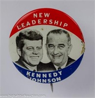 New Leadership Kennedy Johnson Pinback Button