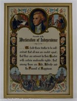 Framed Preamble to the Declaration of Independence