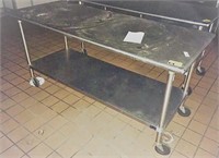 6' foot Stainless rolling table