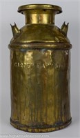 Antique Garden Farm Dairy Brass Cream Can