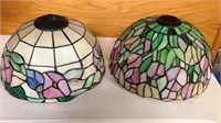 2 TIFFANY STYLE STAINED GLASS LAMP SHADES (CHOICE)