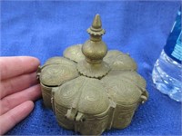 unusual brass india item with compartments
