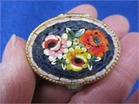 small handmade mosaic pill box (metal)