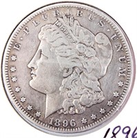 Coin 1896-S Morgan Silver Dollar in Fine