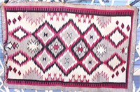 Vintage Ganado Eye-Dazzler Navajo Rug Weaving