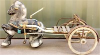 Vintage 1940s Mobo Horse & Pull Cart Pedal Car