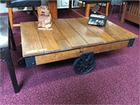 INDUSTRIAL CART/COFFEE TABLE