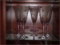 FIVE (5) FOSTORIA OR CAMBRIDGE STEM GLASSES