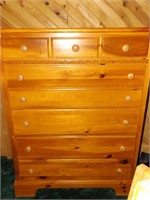 KNOTTY PINE CHEST OF DRAWERS 40" X 18", 50" TALL