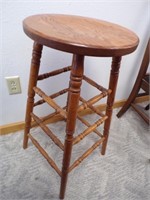WOODEN STOOL IS 30" TALL