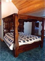 KING SIZED BED W/WOODEN FRAME
