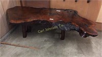LARGE REDWOOD COFFEE TABLE