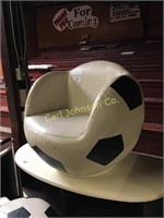 VINYL SOCCER CHAIR + OTTOMAN