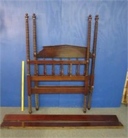 antique 4-poster spool bed frame (twin size)
